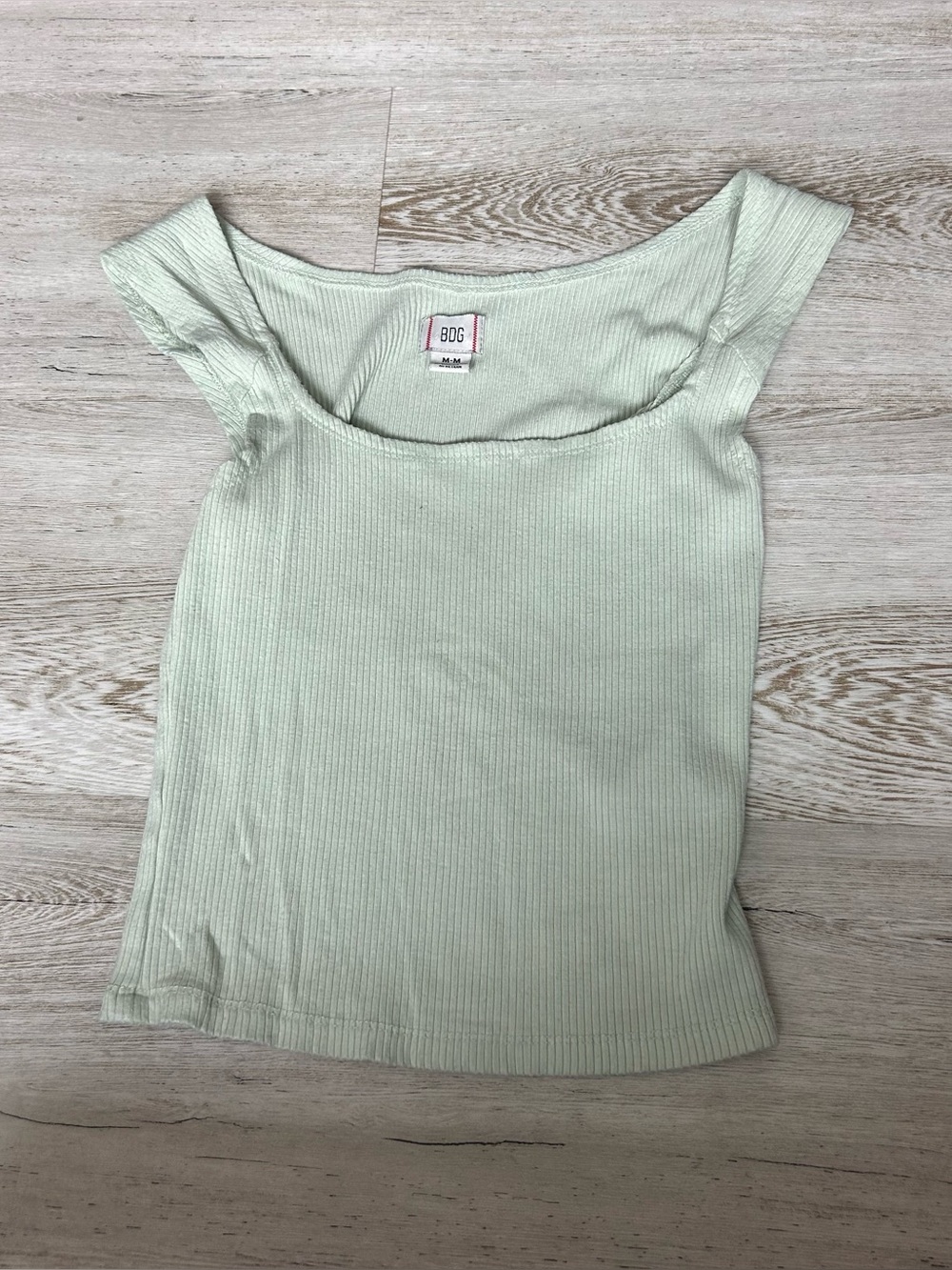 Green BDG Ribbed Crop Top